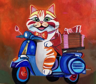 Cat Delivery on Vespa